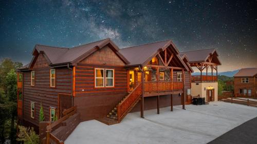 Wildwood Haven Lodge - Smoky Mountain Cabin with Pool & Game Room, Sleeps 26 in Pleasant Hill