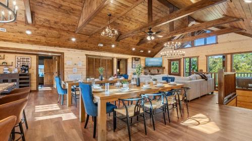 Wildwood Haven Lodge - Smoky Mountain Cabin with Pool & Game Room, Sleeps 26 in Pleasant Hill