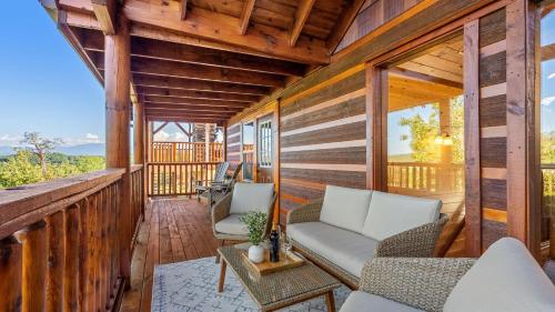 Wildwood Haven Lodge - Smoky Mountain Cabin with Pool & Game Room, Sleeps 26 in Pleasant Hill