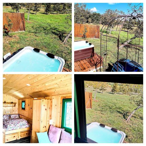 Terra Bulle Hébergement - Roulotte climatisée avec SPA privatif - Camping - Villeneuve-sur-Lot