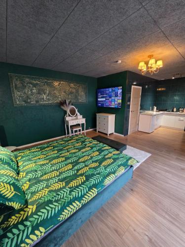 kawasan lounge/TV kongsi, Vinetas Apartments Nr1 Green Royal in Cesis