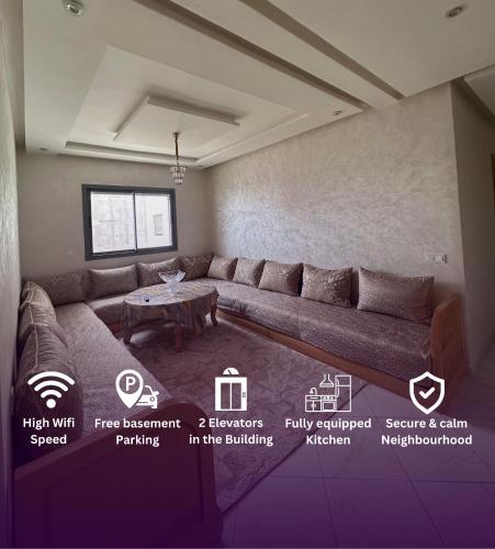 Facilities, Spacious Apartment in heart of Agadir in Hay El Farah