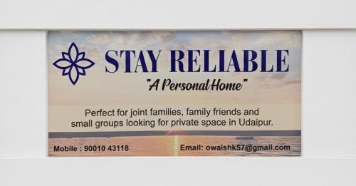 Stay Reliable, Udajpur