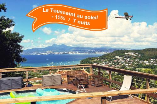 Piscine et Vue Mer - F2 Cosy - Anse à l'Âne, 3-Îlets - Plage 5 min - Location saisonnière - Les Trois-Îlets