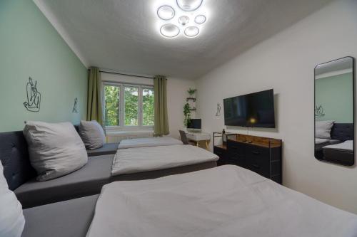 DresdenStay Modern 3 Schlafzimmer Balkon Kamin PS4, Drážďany (fotografie 3)