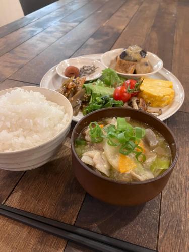 Nhà hàng, MOTORYOKAN Guesthouse & Cafe in Yamabe