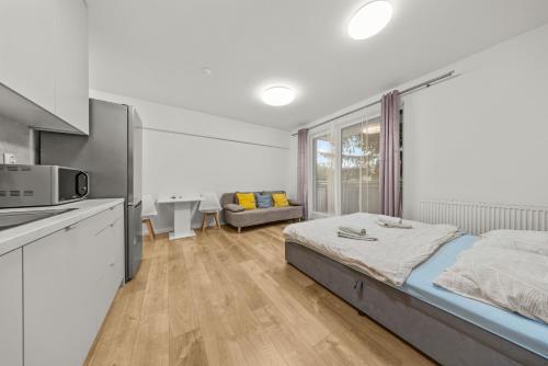 Air conditioned 1 room Apartment, with garden, new building, Bratislava (fotografie 9)