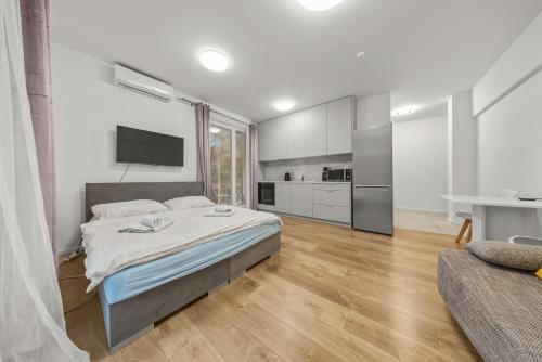 Air conditioned 1 room Apartment, with garden, new building, Bratislava (fotografie 3)