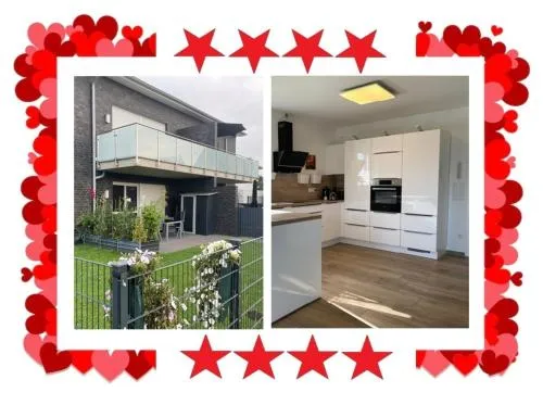 Ruhig gelegene EG-Neubauwohnung & Garten, überdachte Terrasse, Insektenschutz, Fußbodenheizung, EBK für max 7 Personen in Südlohn, Deutschland