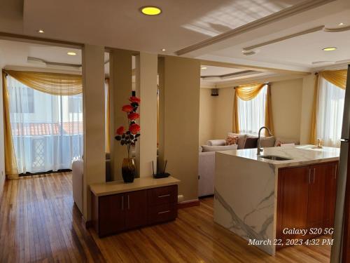 Luxurious suite with BBQ area