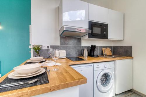 廚房, La Main d'Or - Confort - Calme - Centre in 阿布維爾