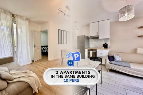 KAALA STAYS - Group friendly apt Disney and Paris with Free Parking in Lognes