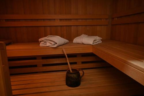 Sauna, A-Frame Wellness Villa with Private Pool, Sauna & Jacuzzi near Belgrade in Koracica