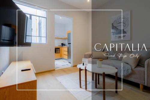 Capitalia Two Bedroom Near El Angel with Rooftop Gym and Fast Wifi