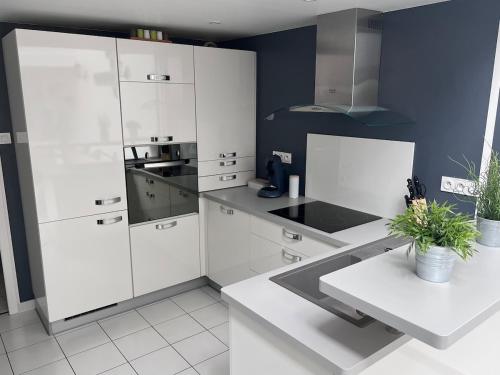 virtuve, La Renouveau - Loft avec parking gratuit, proche gare et centre ville in Les Noes-pres-Troyes (Alsace)
