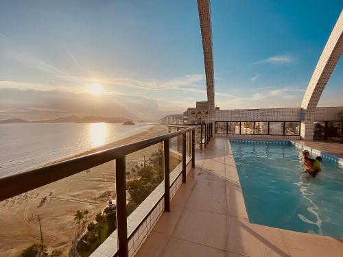 SHB - Brilho do Mar: Varanda Vista para o Oceano, Santos
