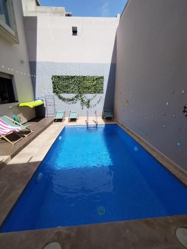 furnished apartment with private pool