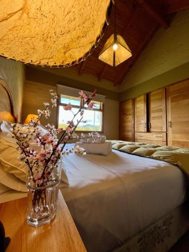 침대, Land Park - Hostería y Cabañas (Land Park - Hosteria y Cabanas) in 후닌데 로스 안데스