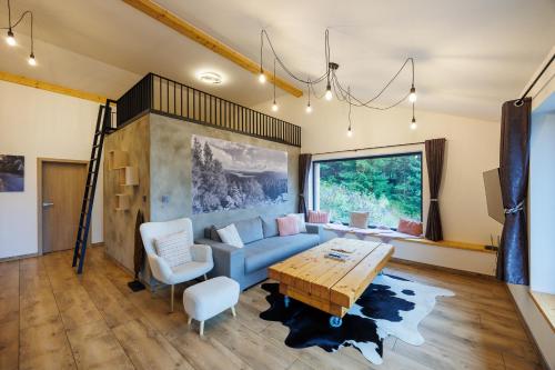 Общ салон/телевизионна зона, Fláje Apartmány (Flaje Apartmany) in Český Jiřetín