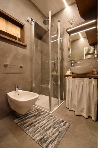 Bathroom, Silvana 07 Charme Studio MhD in Madonna di Campiglio City Center