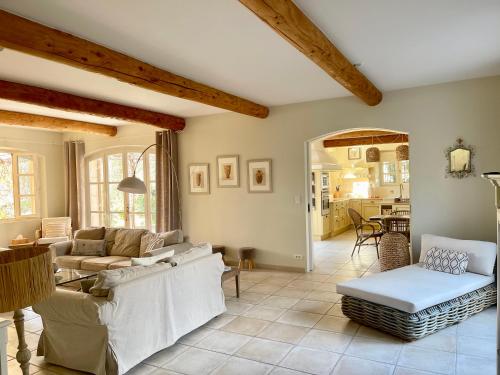 Koplietošanas atpūtas telpa ar TV, La Villa Baronnette in Cabrieres-d'Avignon