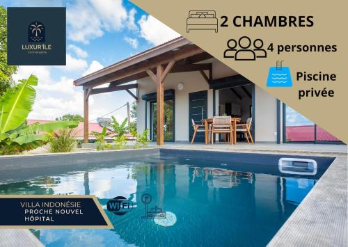 Villa Indonésie-piscine privé au centre de l'île - Location, gîte - Les Abymes