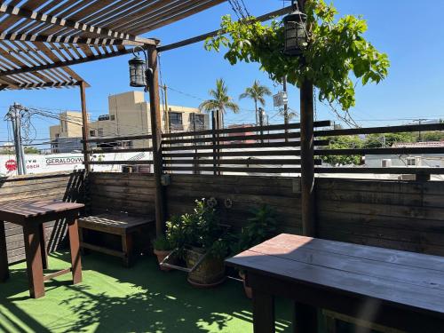 Balcony/terrace, Pension Baja Paradise in La Paz