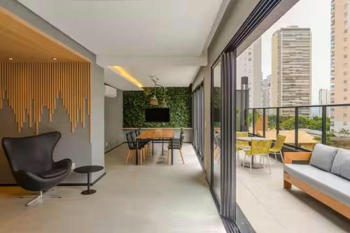 Flat moderno no Bueno, com piscina, academia e coworking in Bueno