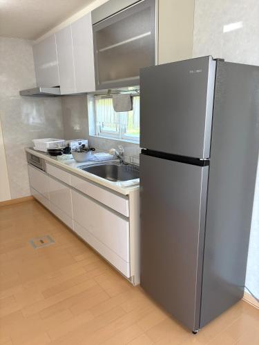кухня, Private villa with a dog run and ocean view in Gabinocho