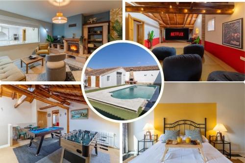 Villa Familiar l Piscina I Cine l Bbq l Sala de Juegos I 6min Segovia I 50min Madrid I 17 px