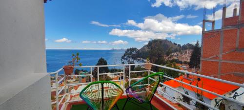 Erkély/terasz, Hostal Piedra Andina  in Copacabana