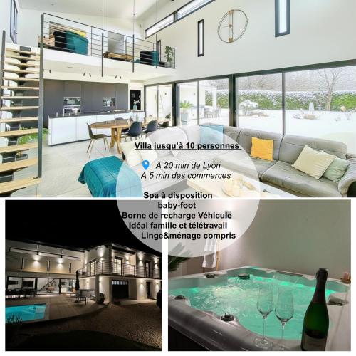 Villa Lumière - Confort, spa, piscine, recharge véhicule & babyfoot - Location, gîte - Beynost