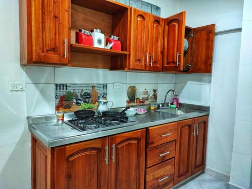 Kitchen, Apartamentos de 2 habitaciones cerca al parque in Támesis