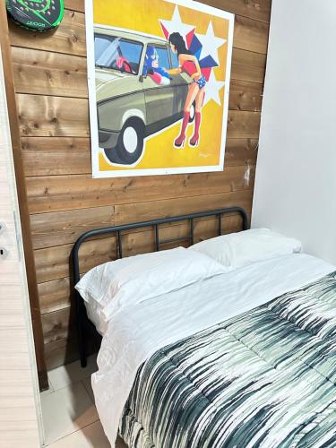 1 double bed, 1 bunk bed