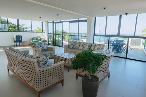 parveke/terassi, Apto vista incrível, a 10 metros da praia (Apto vista incrivel, a 10 metros da praia) in Porto De Galinhas