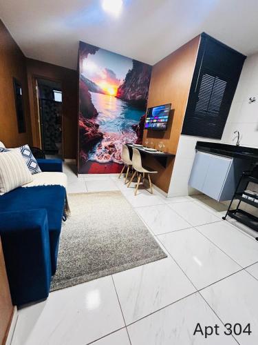 共用Lounge/電視區, Studio luxuoso a 700 metros da praia. Vila Velha ES in 韋利亞鎮