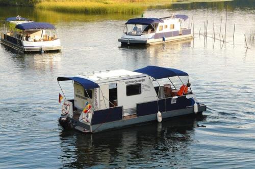 Houseboat on the Peene in Demmin in Verchen, Deutschland