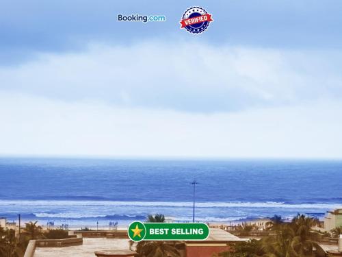 SEA VIEW-TEMPLE VIEW from rooftop- Near Swargadwar Sea Beach - Bengali market -HOTEL KUBER PALACE- PURI - Lift-Parking - Restaurant - Best Hotel In Puri