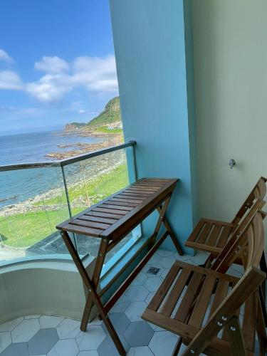 balcon/terasă, FishHome15 -NO ELEVATOR，Kids under 6 years old not allowed  in Ruifang District