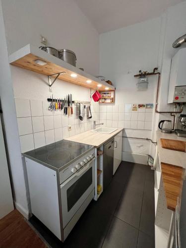 Konyha, Messe-Apartment in ruhigem Hinterhof Nordstadt in Nordstadt