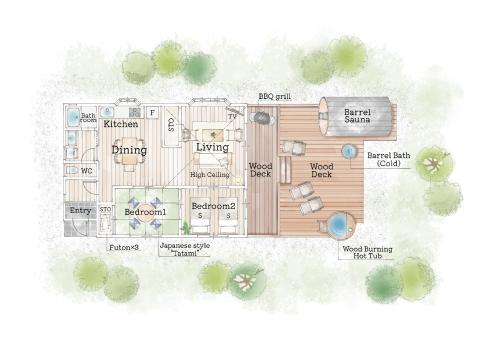 Villa Noël Kitakaruizawa Jardin Forest Sauna Hideaway