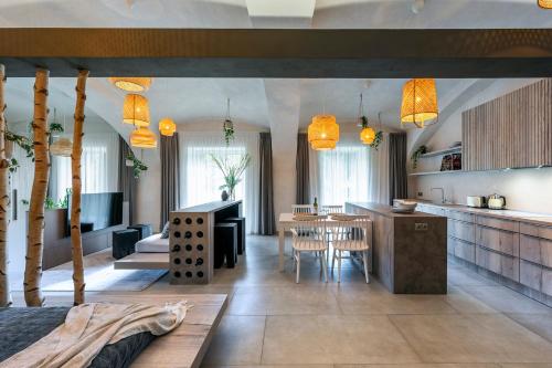 Cocina, Moderní a útulné studio na statku z roku 1880 (Moderni a utulne studio na statku z roku 1880) in Prague 22