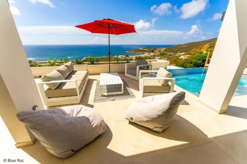 Balkonas / terasa, Modern Villa in Philipsburg with 450 m² and Pool in Oyster Pond