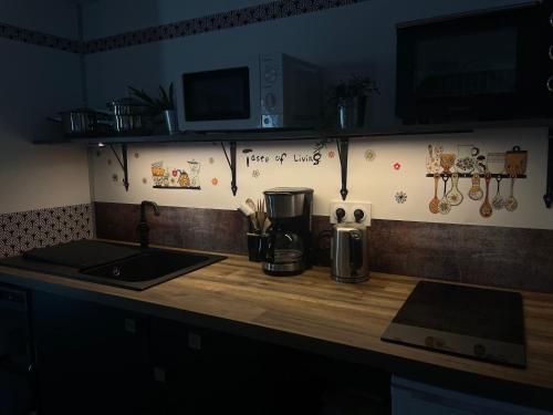 virtuve, Studio Cosy, au Calme proche CNPE & JONZAC in Marcillac (Aquitaine)