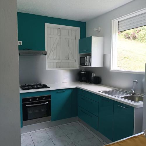 кухня, Appartement charmant au Gosier avec jardin de 68 m² in Mare Gaillard