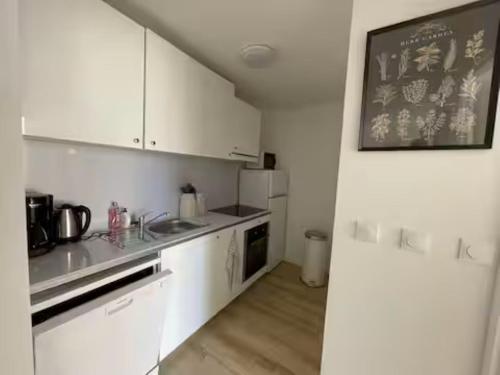 keuken, T3 Expo Sud-Est - Parking - Piscine - Clim - Wifi in Gruissan City Center