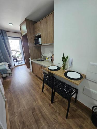 Kitchen, Wood One - Apto com varanda e Facil acesso ao Metro e Expo Imigrantes near Praça Kalil Alle Mamede