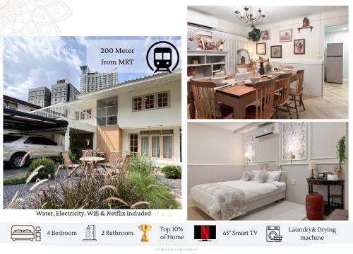 4 Bedroom Rustic Farmhouse Sleep 9 4 Mins walk to MRT