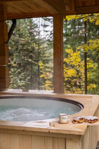 Domek z prywatnym jacuzzi i ogrodem w lesie - Chata pod Nosalem Zakopane – khách sạn tại Bystre