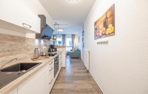 Kitchen, Awesome Apartment In Ostseeolpenitz With Sauna in Olpenitz